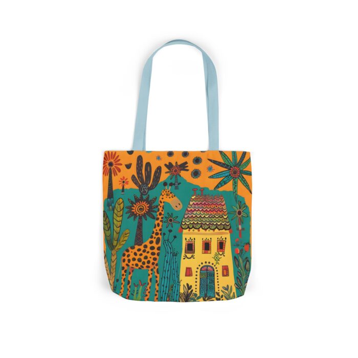 The giraffe that lives in my house Canvas Tote Bag, 5-Color Straps - Image 28