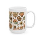Coffee Stickers Ceramic Mug, (11oz, 15oz)