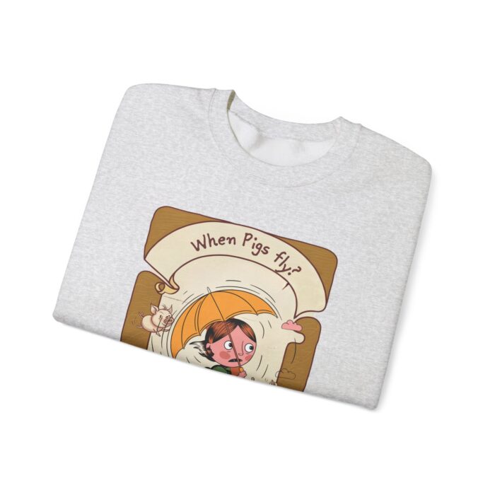When pigs fly? Unisex Heavy Blend™ Crewneck Sweatshirt - Image 3