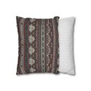 Nordic Knit Pattern Faux Suede Square Pillowcase