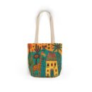 The giraffe that lives in my house Canvas Tote Bag, 5-Color Straps