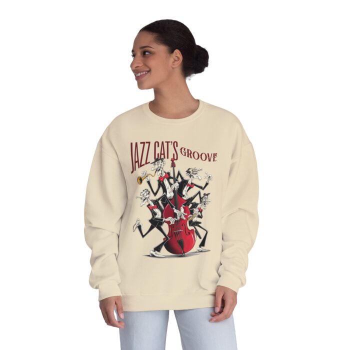Jazz cat's groove Unisex NuBlend® Crewneck Sweatshirt - Image 16