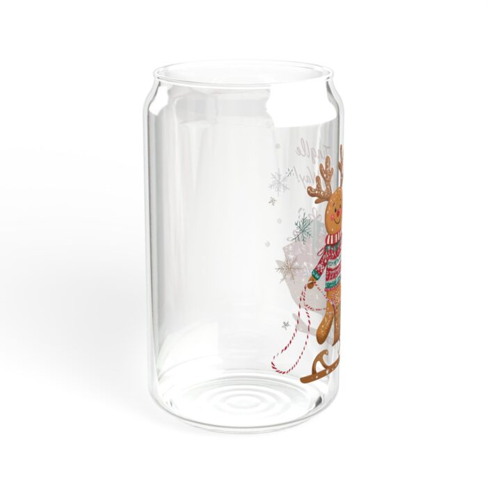 The Gingerbread Man's Love for Sleds Sipper Glass, 16oz - Image 6