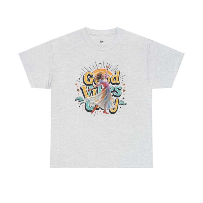 Good vibes only Unisex Heavy Cotton Tee - Image 5