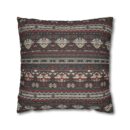 Nordic Knit Pattern Faux Suede Square Pillowcase