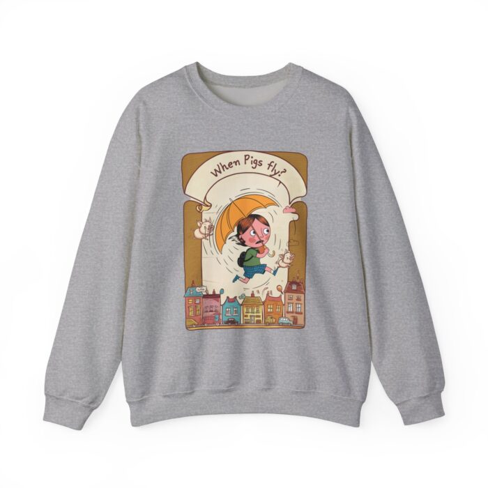 When pigs fly? Unisex Heavy Blend™ Crewneck Sweatshirt - Image 9