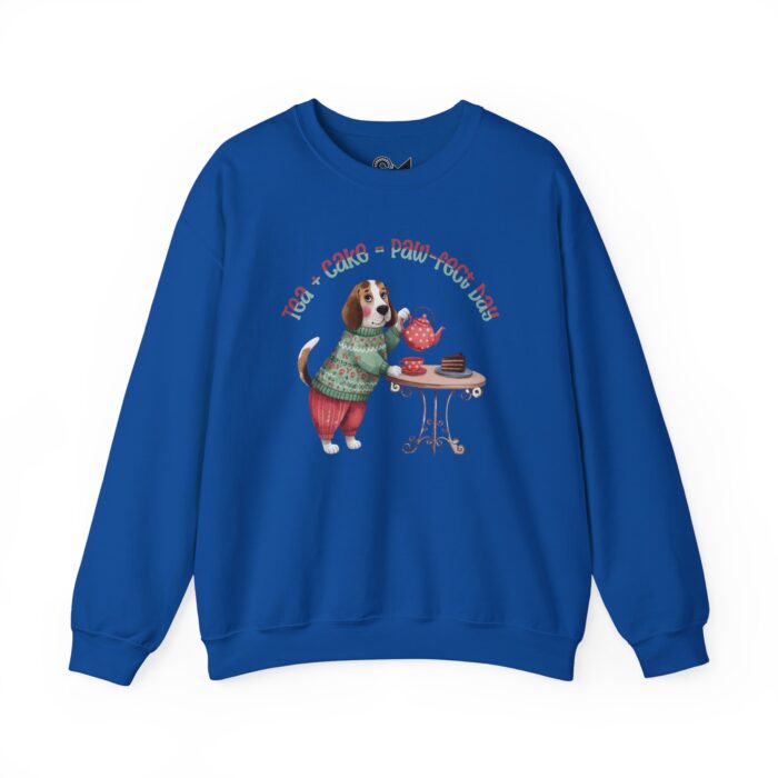 Tea + Cake = Paw-fect Day Unisex Heavy Blend™ Crewneck Sweatshirt - Image 25