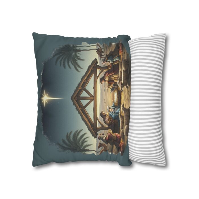 The baby was Jesus Faux Suede Square Pillowcase - Image 6