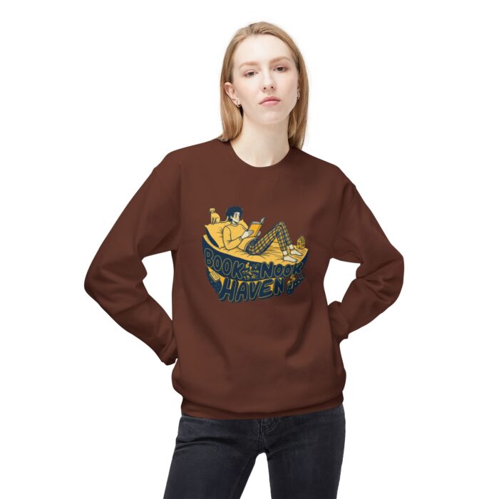 Book Nook Haven Unisex Midweight Softstyle Fleece Crewneck Sweatshirt - Image 7