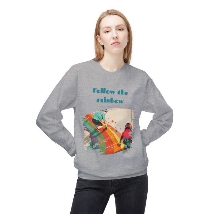 Follow the rainbow Unisex Midweight Softstyle Fleece Crewneck Sweatshirt - Image 19
