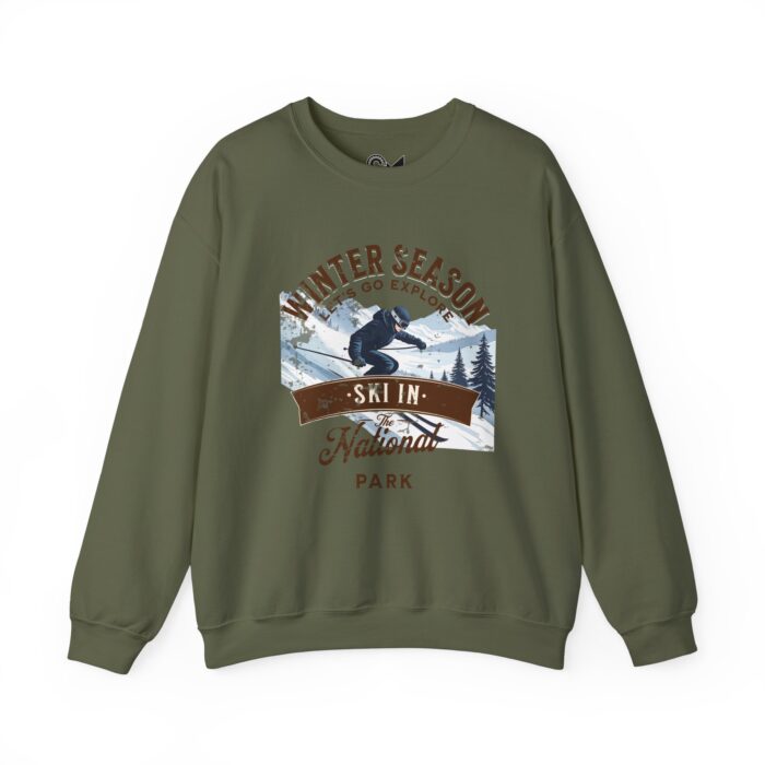 Ski in the national park Unisex Heavy Blend™ Crewneck Sweatshirt - Image 17