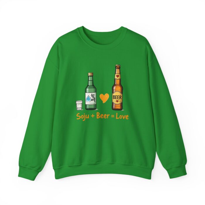 Soju + Beer = Love Unisex Heavy Blend™ Crewneck Sweatshirt - Image 33