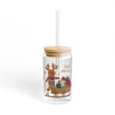 The Gingerbread Man's Love for Sleds Sipper Glass, 16oz