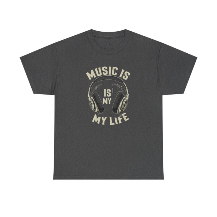 Music is my life Unisex Heavy Cotton Tee - Image 5