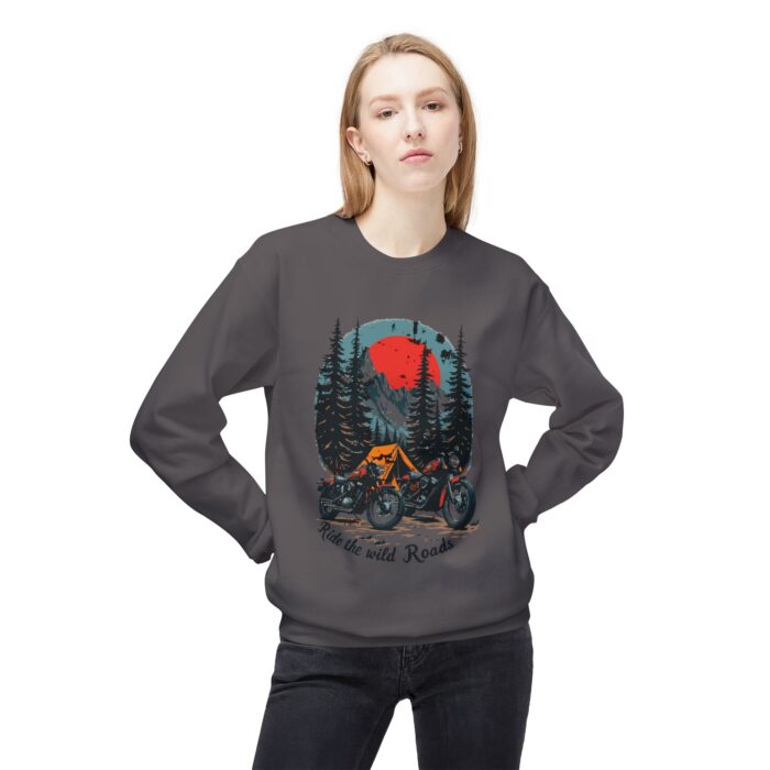 Ride the wild roads Unisex Midweight Softstyle Fleece Crewneck Sweatshirt - Image 15