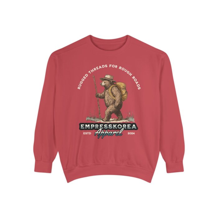 Rugged threads for ruff roads Unisex Garment-Dyed Sweatshirt - Image 49