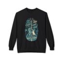 Blues night Unisex Midweight Softstyle Fleece Crewneck Sweatshirt