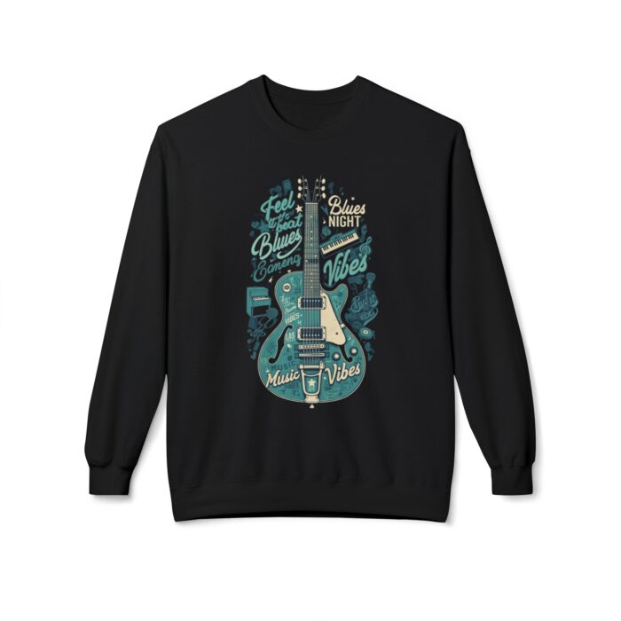 Blues night Unisex Midweight Softstyle Fleece Crewneck Sweatshirt - Image 5