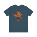 Cozy Fox Graphic Tee with Korean Text | Unisex Jersey Short Sleeve T-Shirt
