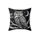Night watcher Spun Polyester Square Pillow