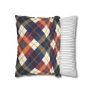 Warm Harvest Argyle Spun Polyester Square Pillowcase