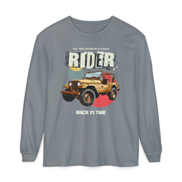 Rider Back in Time Unisex Garment-dyed Long Sleeve T-Shirt - Image 21