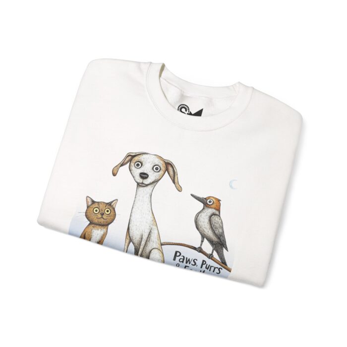Paws, Purrs & Feathers Unisex Heavy Blend™ Crewneck Sweatshirt - Image 3