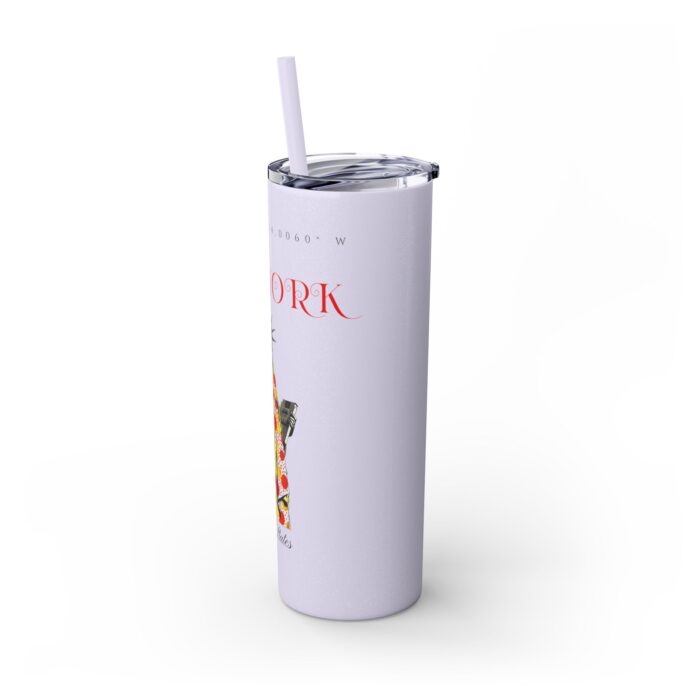 New York Glitter Skinny Tumbler with Straw, 20oz - Image 12