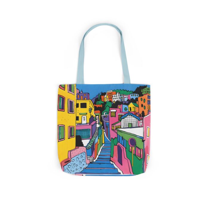The hillside village in Korea Canvas Tote Bag, 5-Color Straps - Image 50