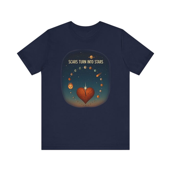 Scars Turn Into Stars Unisex Jersey Tee - Inspirational Meditation Shirt - Image 17