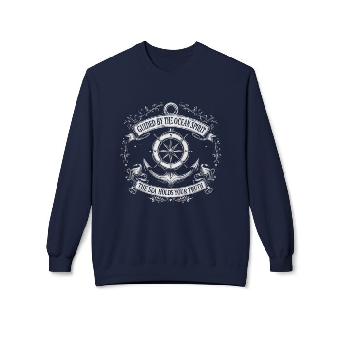 GUIDED BY THE OCEAN SPIRIT Unisex Midweight Softstyle Fleece Crewneck Sweatshirt - Image 25