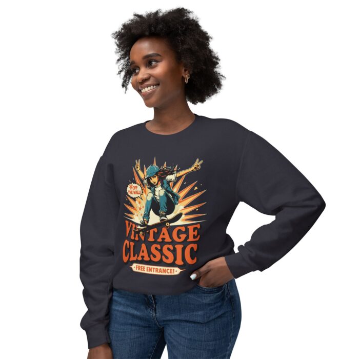 Vintage Classic Unisex Lightweight Crewneck Sweatshirt - Image 31