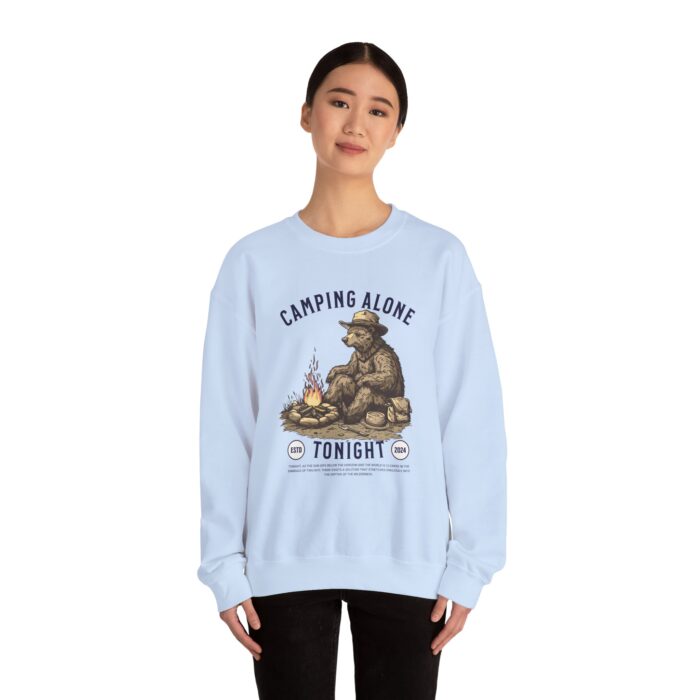 Camping alone Unisex Heavy Blend™ Crewneck Sweatshirt - Image 16