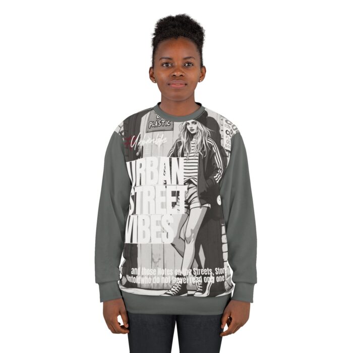Urban street vibes Unisex Sweatshirt (AOP) - Image 4