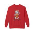 Retro Cat Unisex Midweight Softstyle Fleece Crewneck Sweatshirt