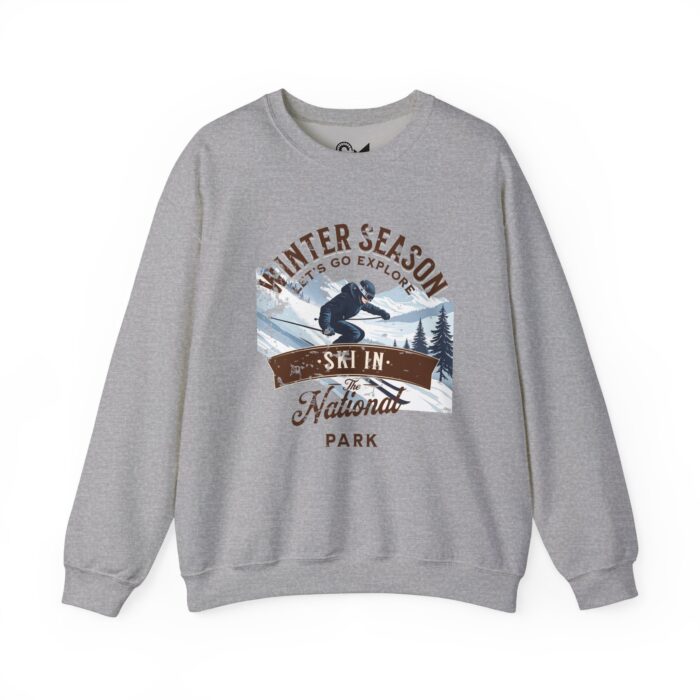 Ski in the national park Unisex Heavy Blend™ Crewneck Sweatshirt - Image 13
