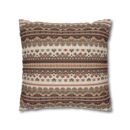 Warm Nordic Knit  Faux Suede Square Pillowcase