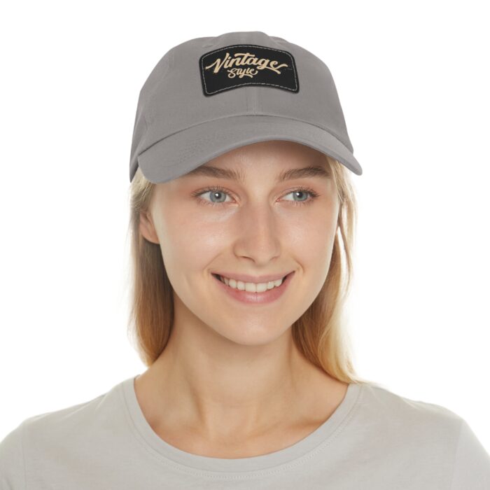 Vintage style Hat with Leather Patch (Rectangle) - Image 20