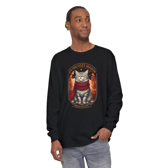 It's the cozy season Unisex Garment-dyed Long Sleeve T-Shirt - Image 15
