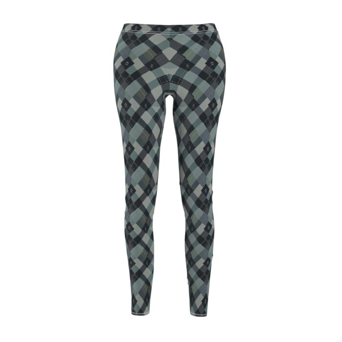 Midnight Plaid Women's Cut & Sew Casual Leggings (AOP)