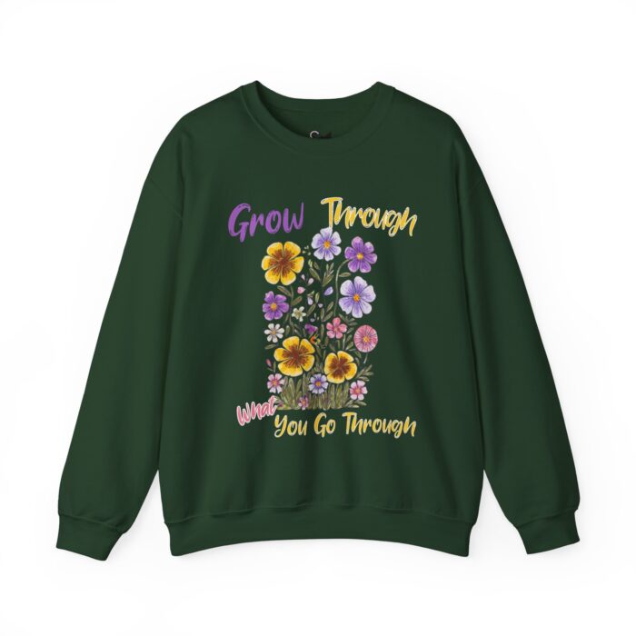 Grow Through What You Go Through Unisex Heavy Blend™ Crewneck Sweatshirt - Image 5