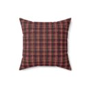Red hues plaid Spun Polyester Square Pillow