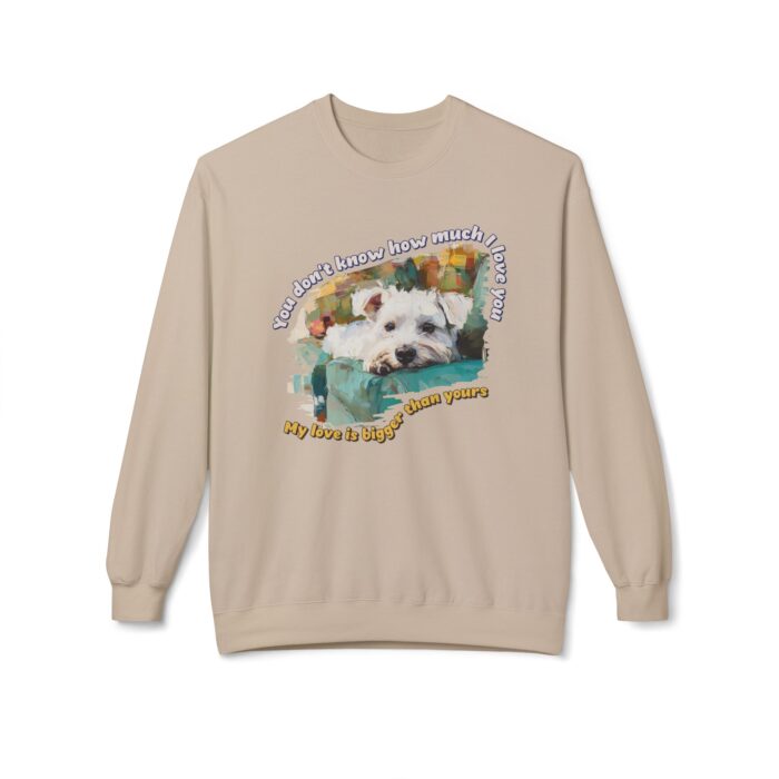 My love is bigger than yours Unisex Midweight Softstyle Fleece Crewneck Sweatshirt - Image 13