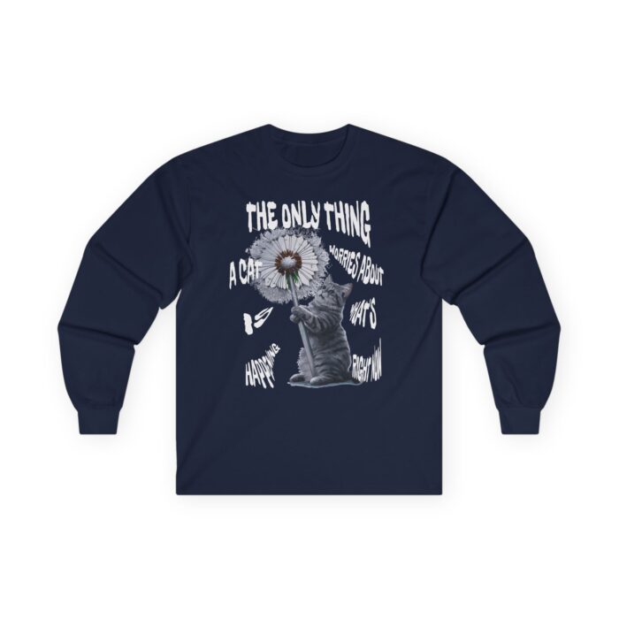 A cat worries about Unisex Ultra Cotton Long Sleeve Tee - Image 10