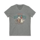 Ride with elegance Unisex Jersey Short Sleeve V-Neck Tee