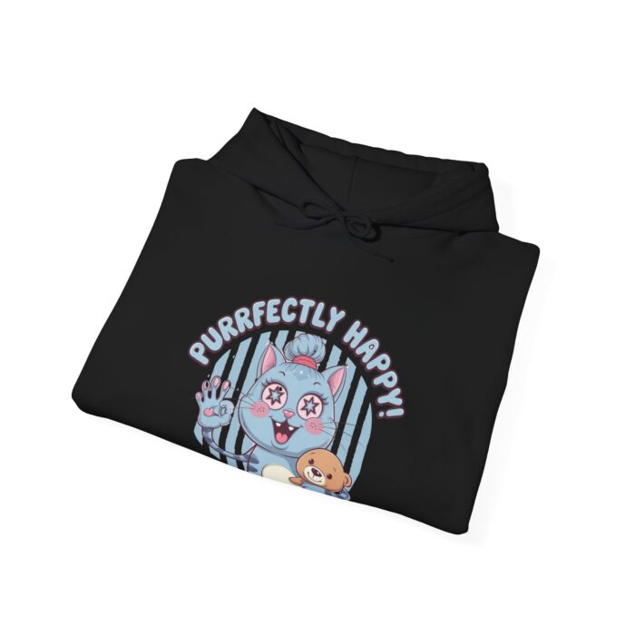 Purrfectly happy Unisex Heavy Blend™ Hooded Sweatshirt - Image 4