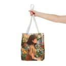 Girl and Flower Shop Tote Bag (AOP)
