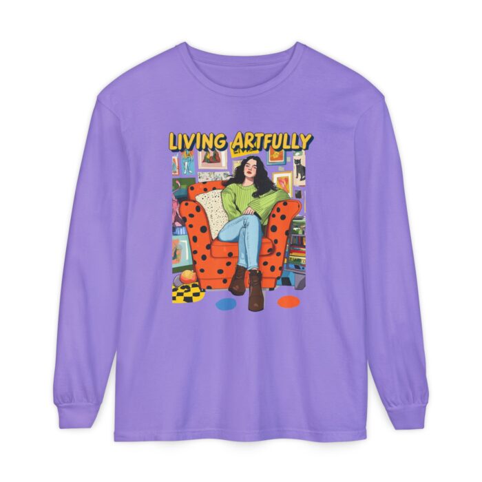 Living Artfully Unisex Garment-dyed Long Sleeve T-Shirt - Image 21