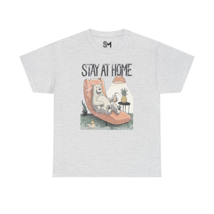 Stay at home Unisex Heavy Cotton Tee - Image 5