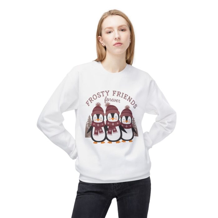 Frosty friends forever  Unisex Midweight Softstyle Fleece Crewneck Sweatshirt - Image 3